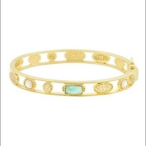 Freida Rothman Multi Stone Open Hinge Bangle